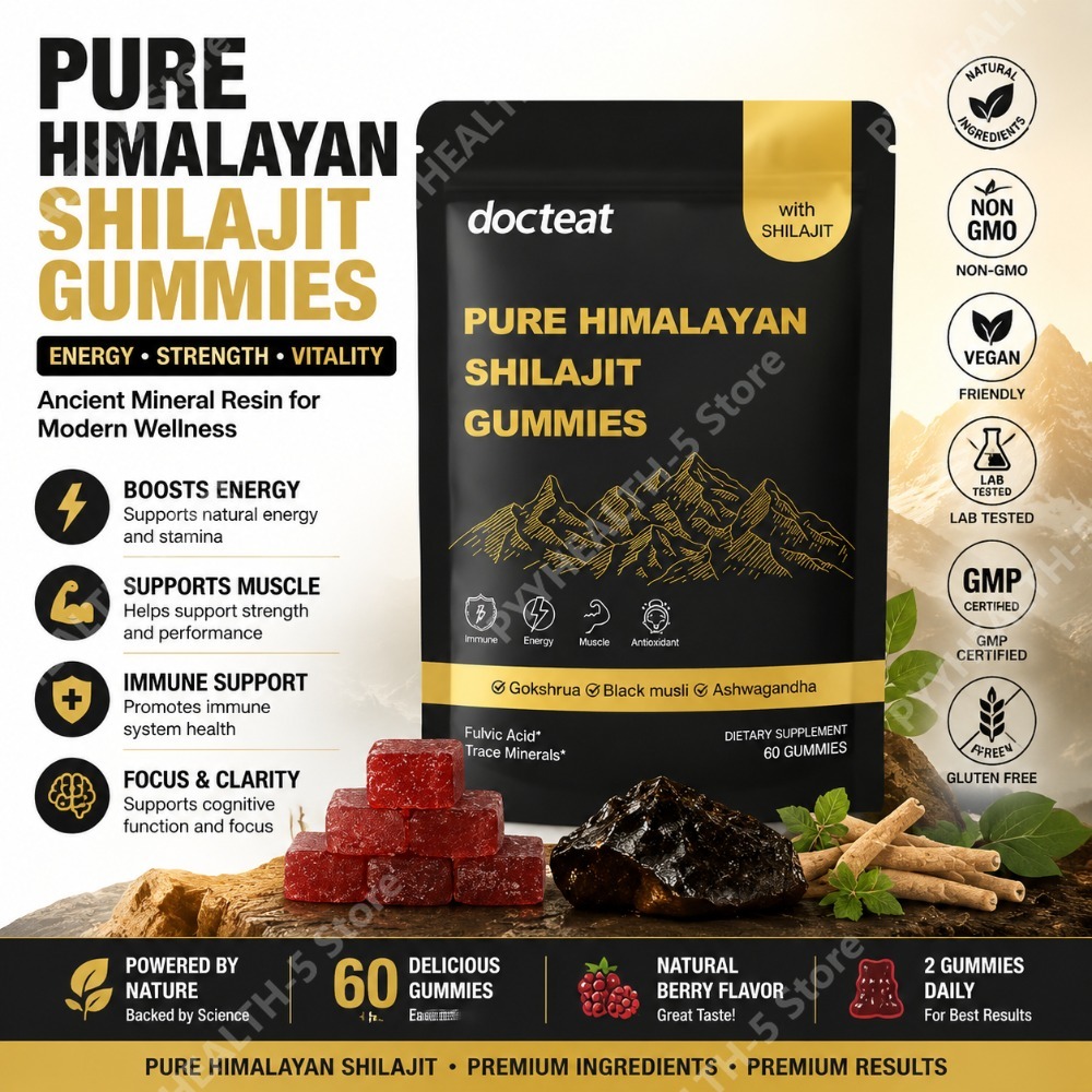 Natural Herbal Wellness - Docteat Pure Himalayan Shilajit Gummies con