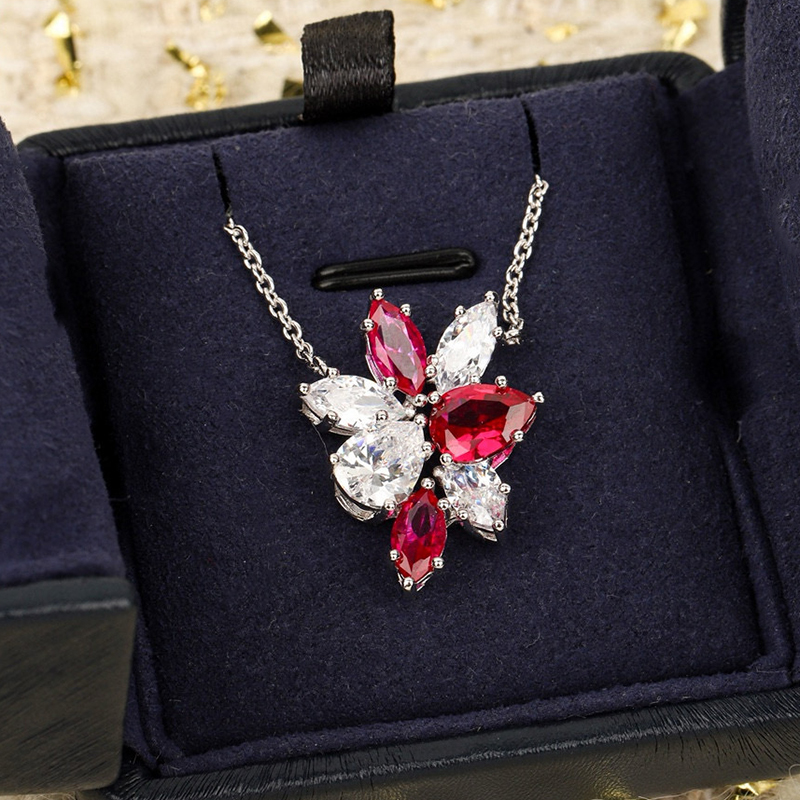 Red Clover Flower - Gioielli in argento sterling puro 925