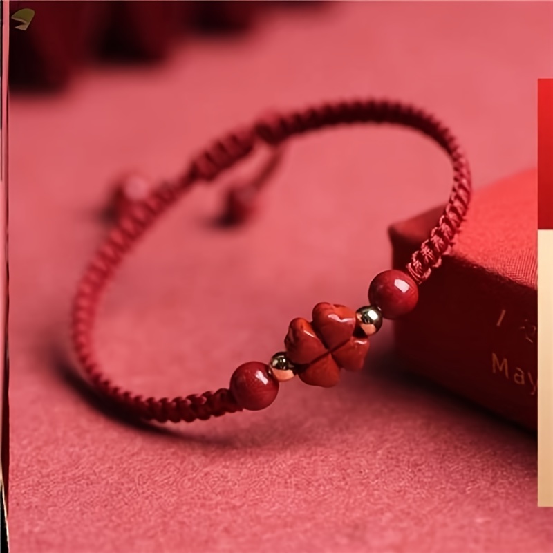 Bracciale intrecciato in cordo - Red Clover Flower recensione e prezzo