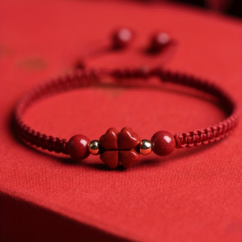 Bracciale intrecciato in cordo - Red Clover Flower recensione e prezzo