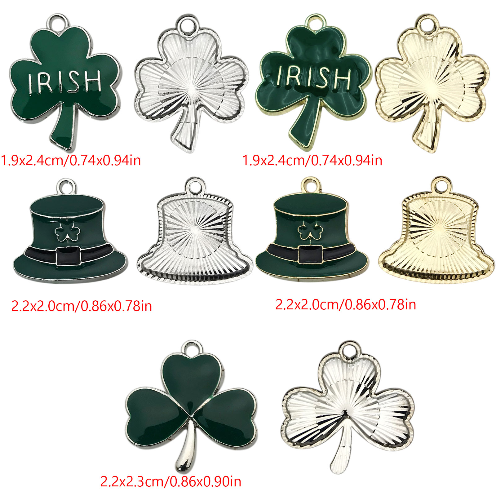 10/14 pz Smalto Verde Lucky Cl - Red Clover Flower recensione e prezzo