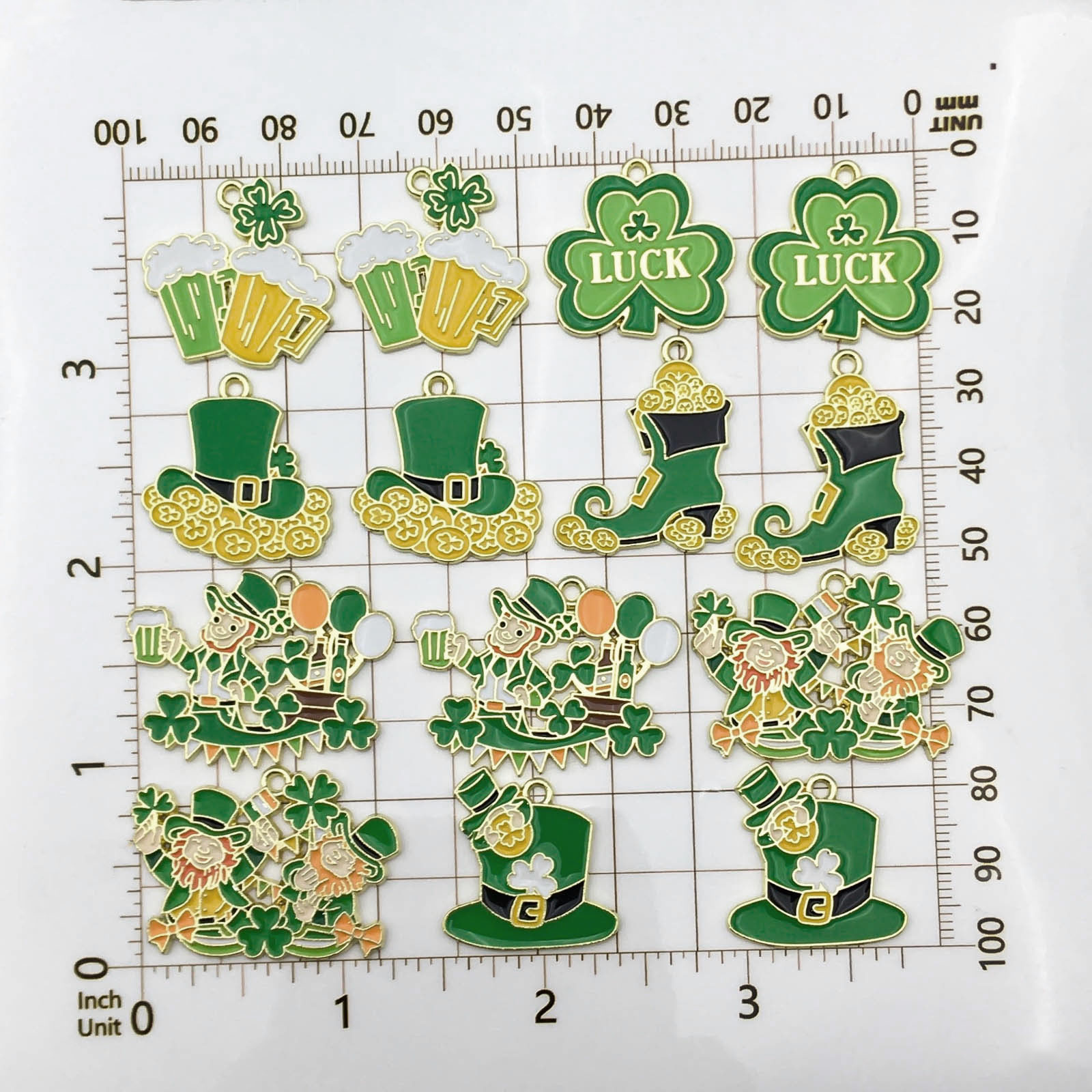 10/14 pz Smalto Verde Lucky Cl - Red Clover Flower recensione e prezzo